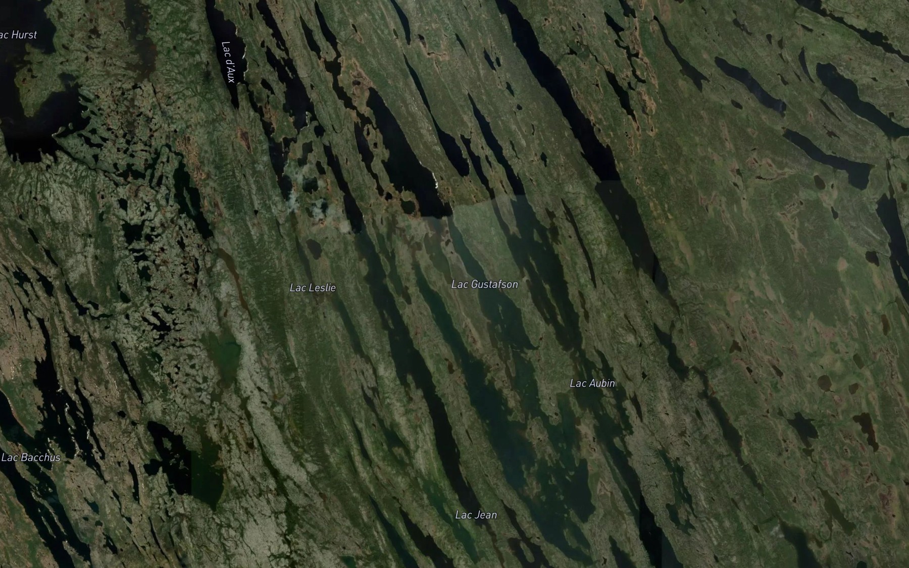 Satellite map of the Lac Gustafson