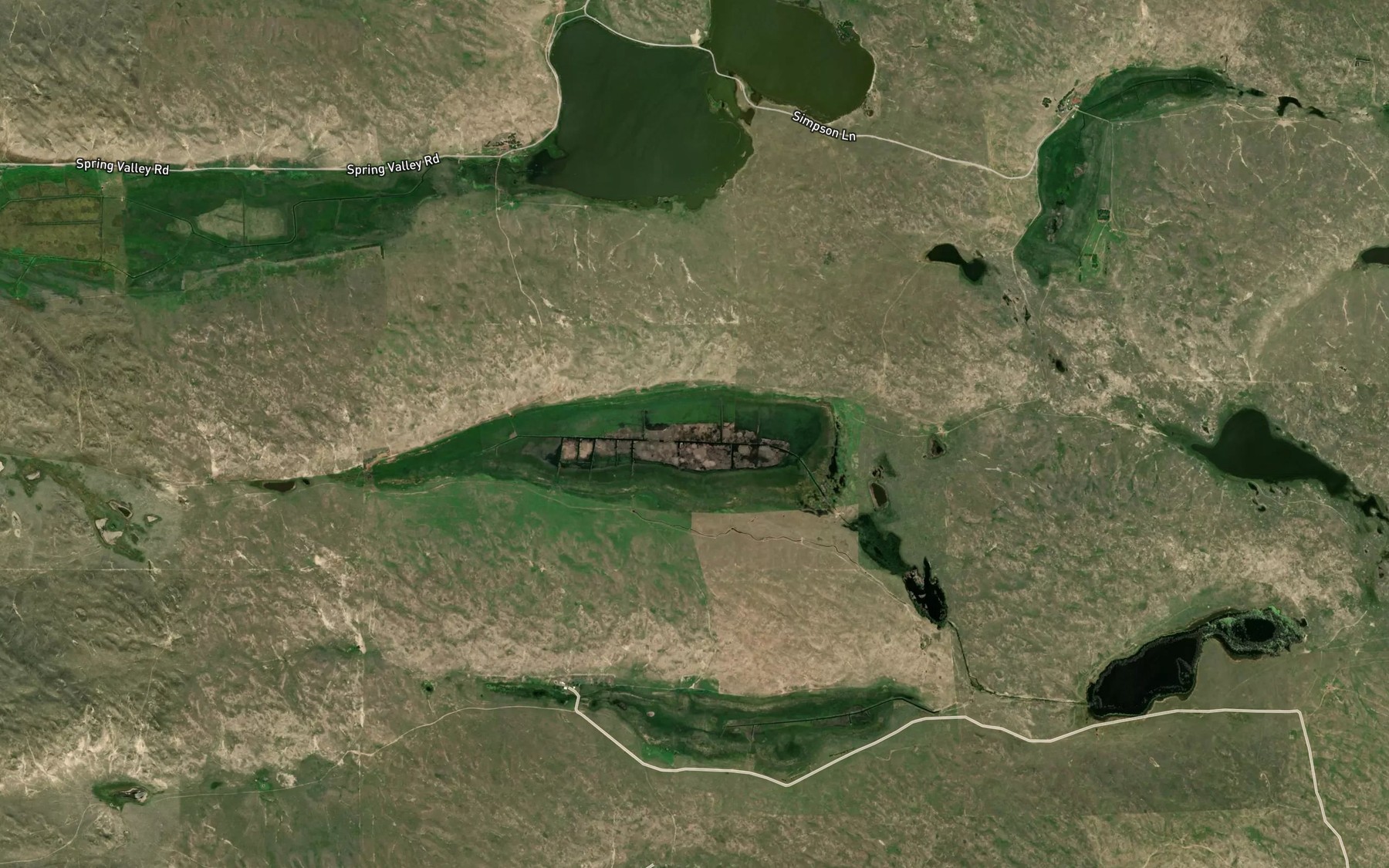 Satellite map of the Haney Lake