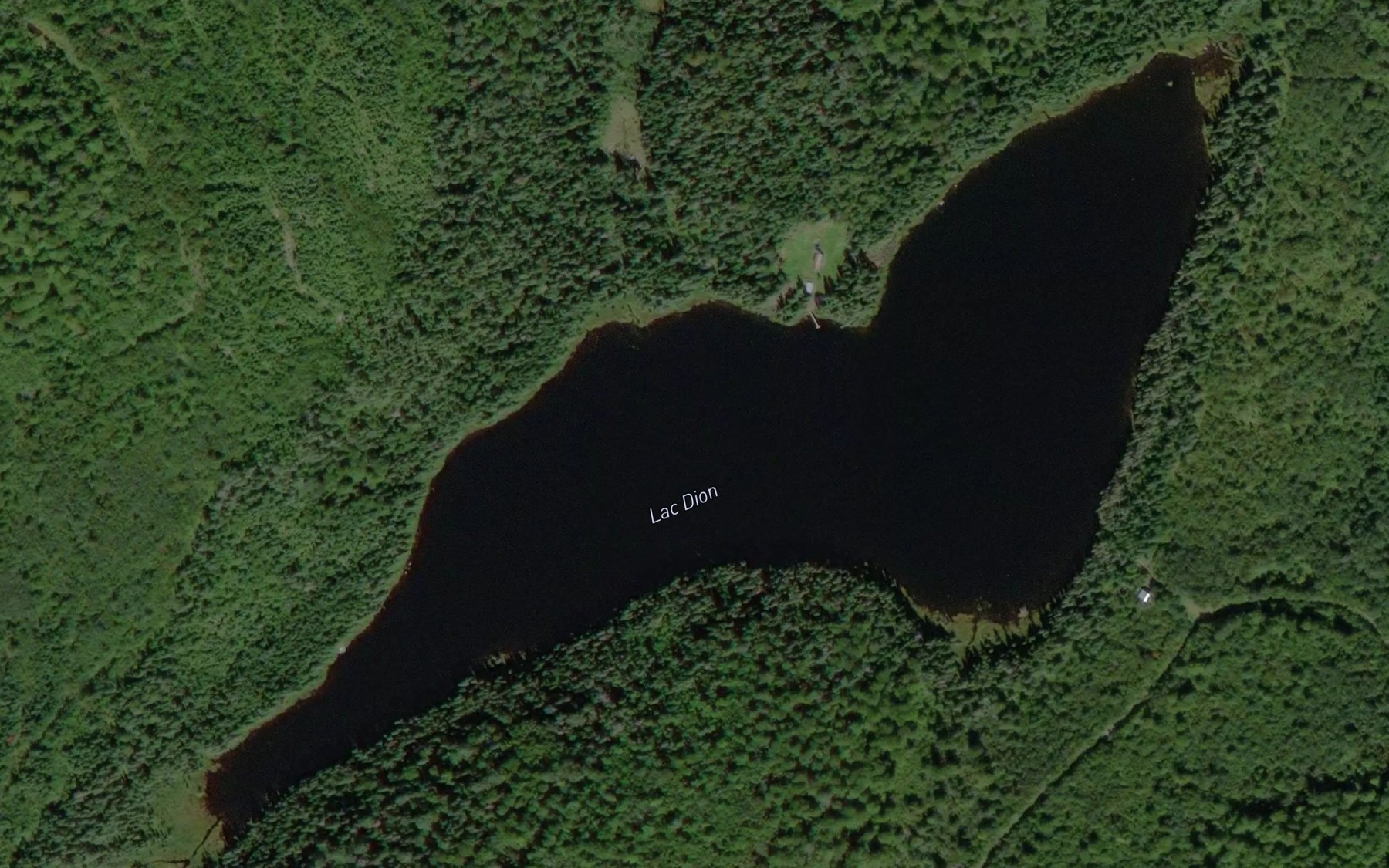 Satellite map of the Lac Dion