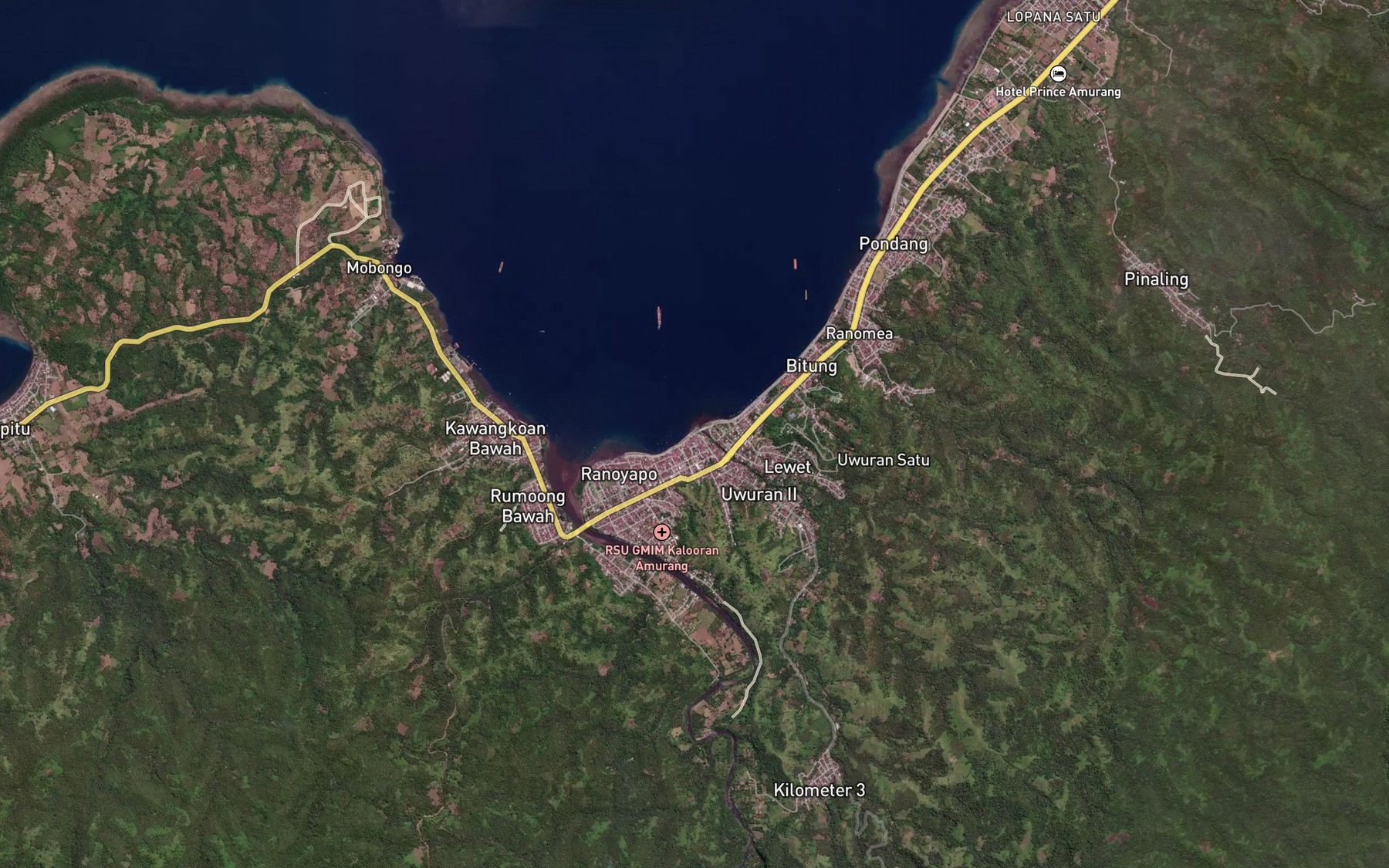 Satellite map of the Kali Ranowangko