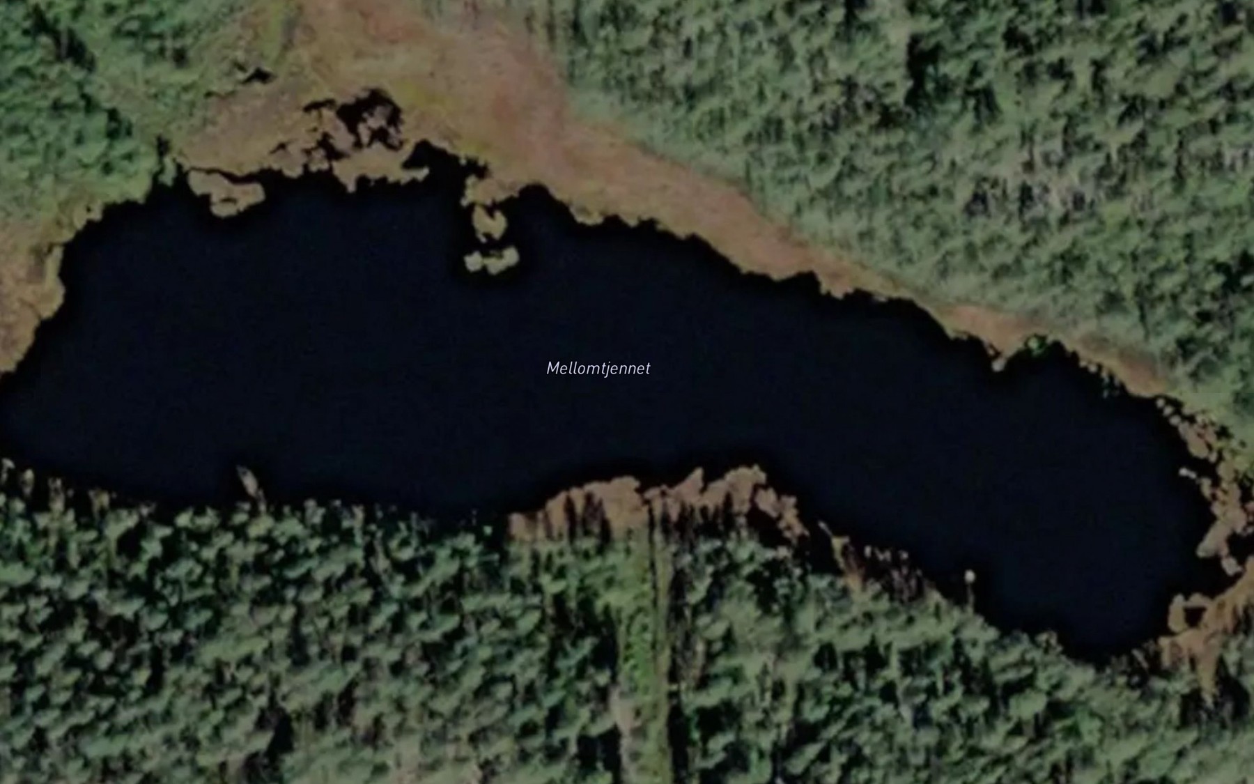 Satellite map of the Mellomtjernet