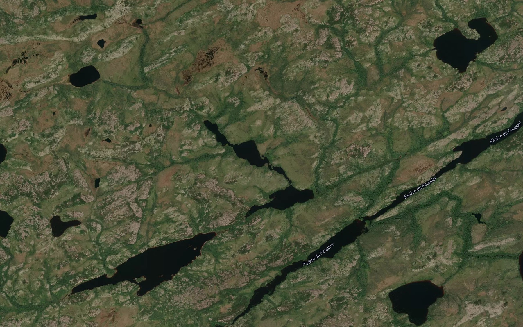 Satellite map of the Lac Awisinaukamau