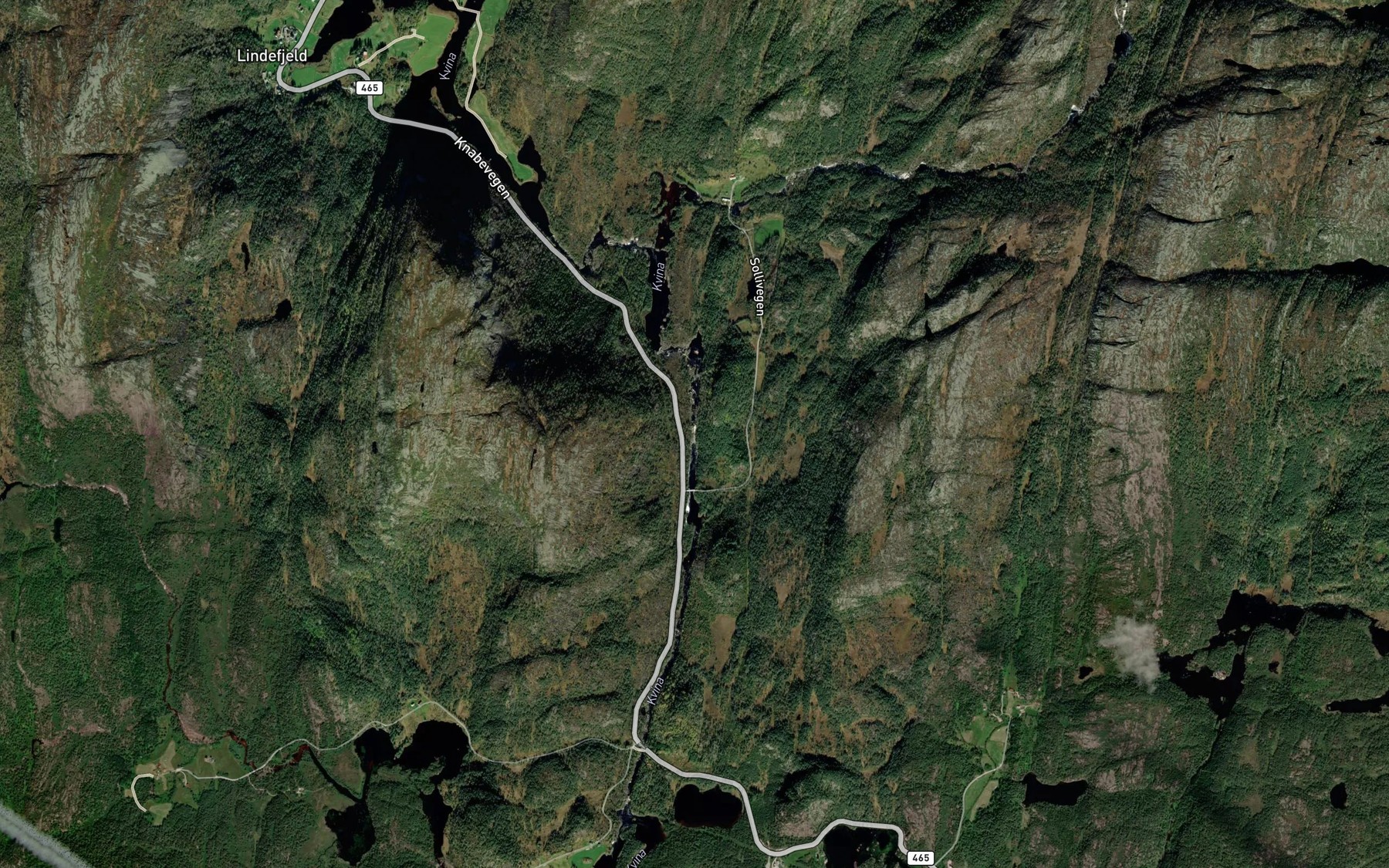 Satellite map of the Orneknudfossen