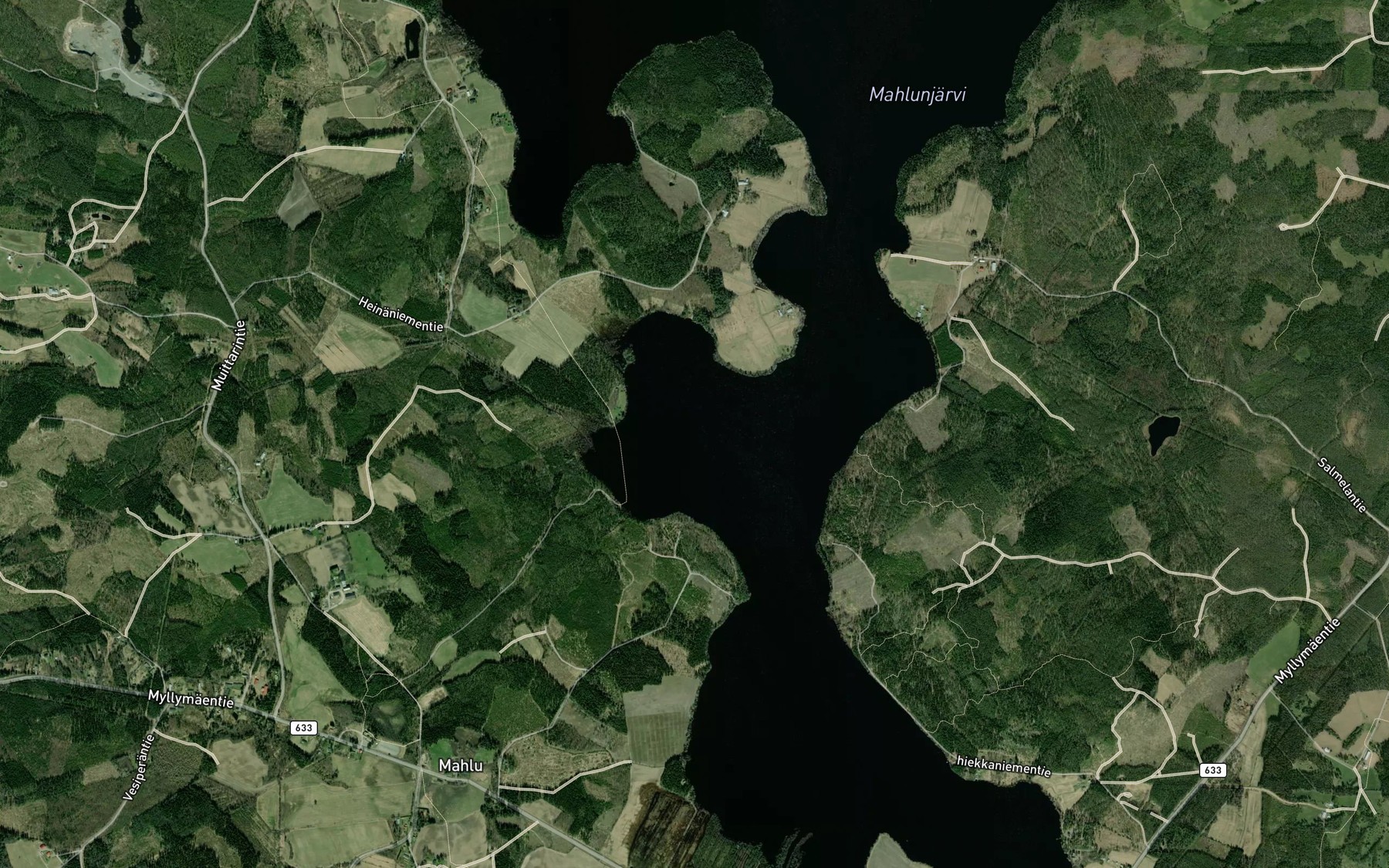 Satellite map of the Ryonanlahti