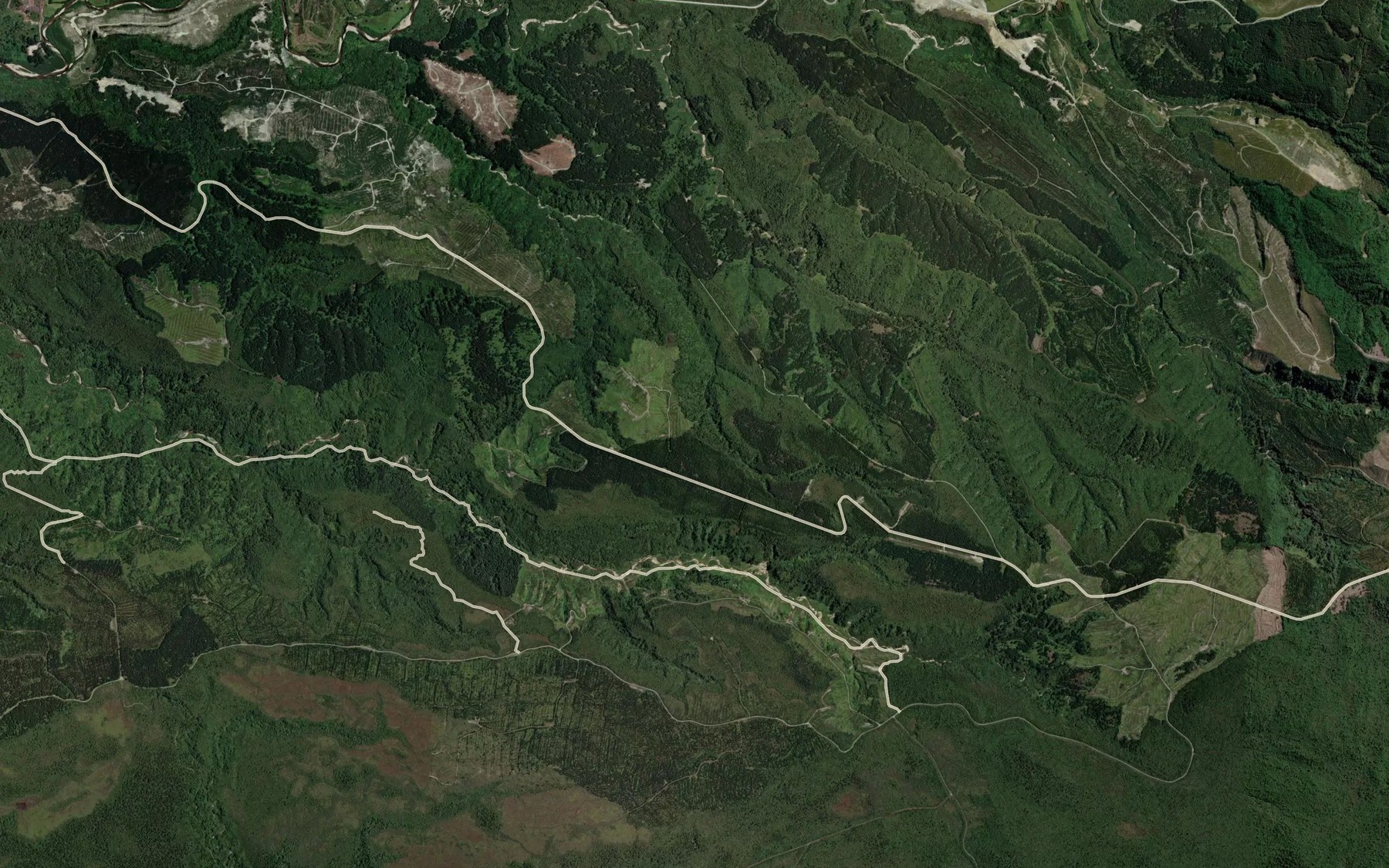 Satellite map of the Cockeye Creek