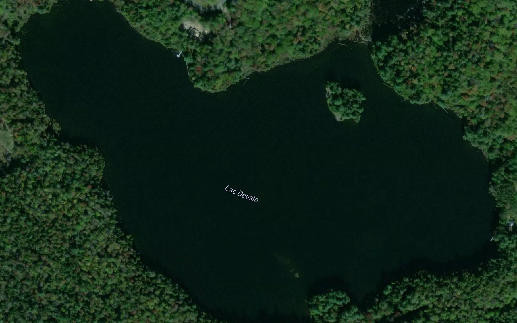 Satellite map of the Lac Delisle