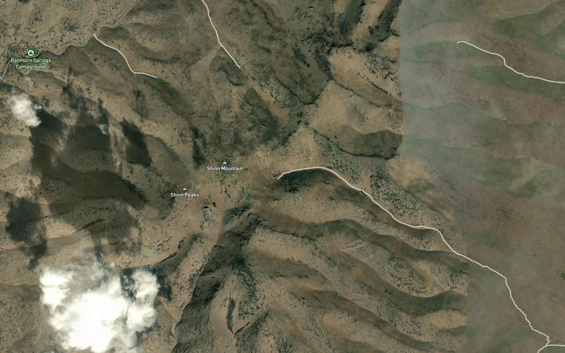 Satellite map of the Cottonwood Spring