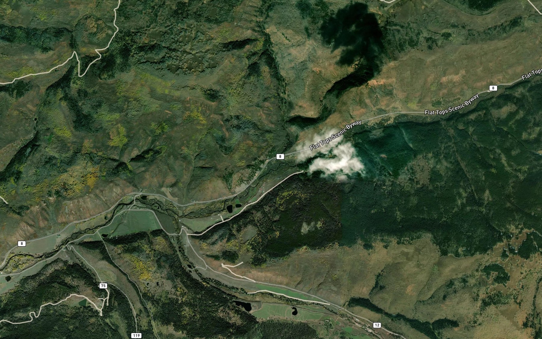 Satellite map of the Lost Creek