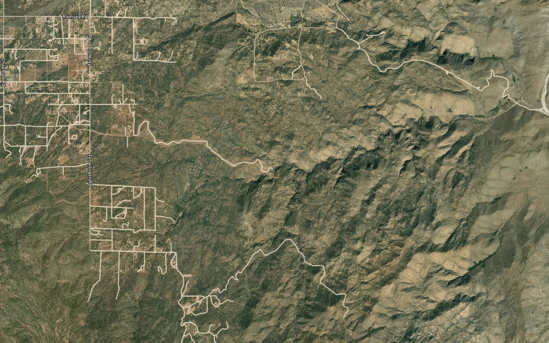 Satellite map of the Tule Spring