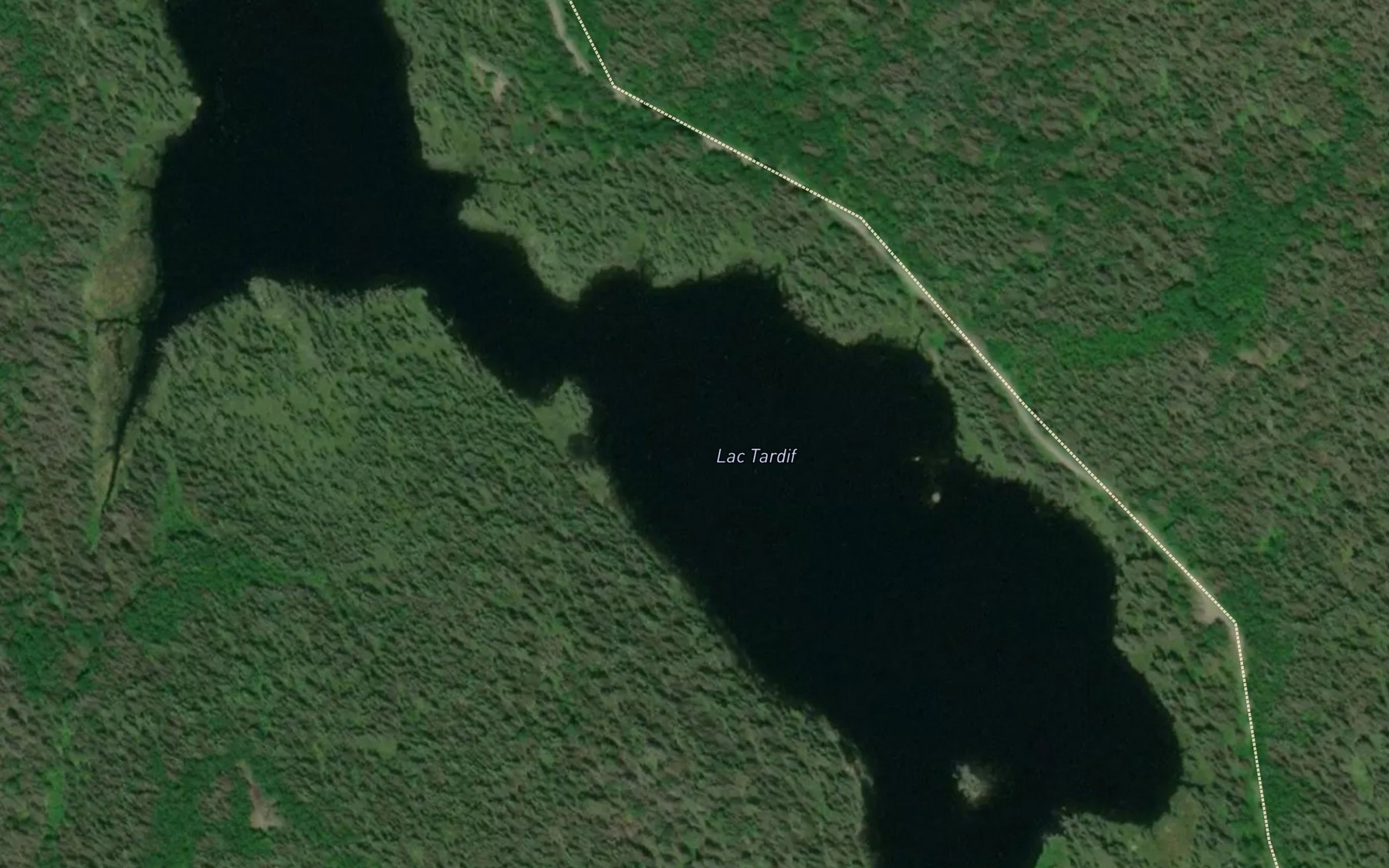 Satellite map of the Lac Tardif