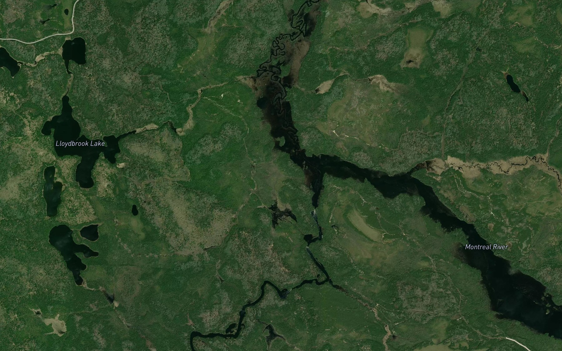 Satellite map of the Lloydbrook Creek