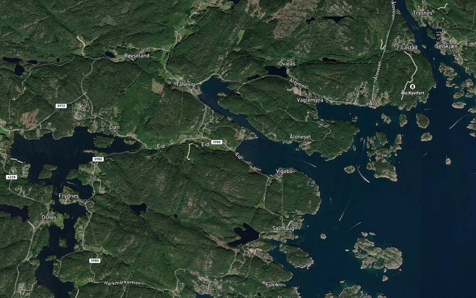 Satellite map of the Eidsbukta