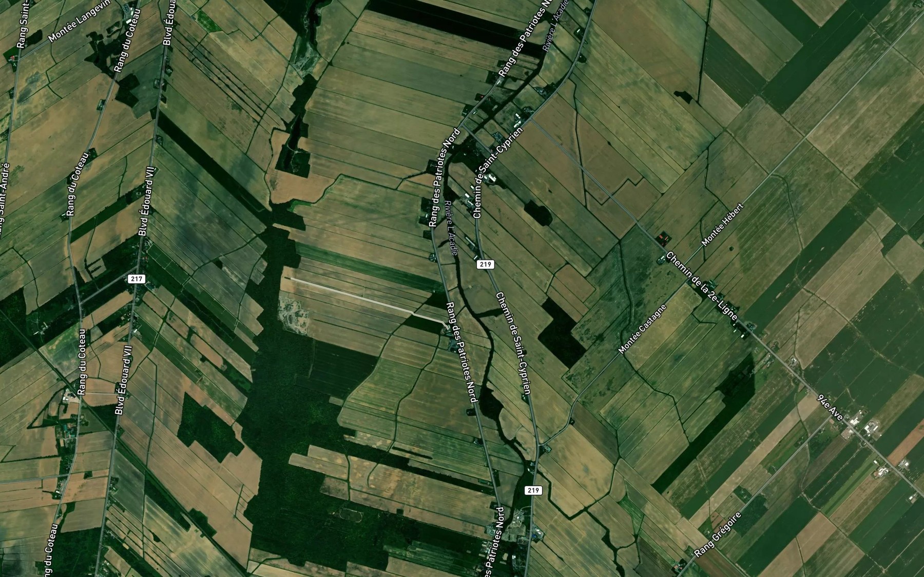 Satellite map of the Ruisseau Morin