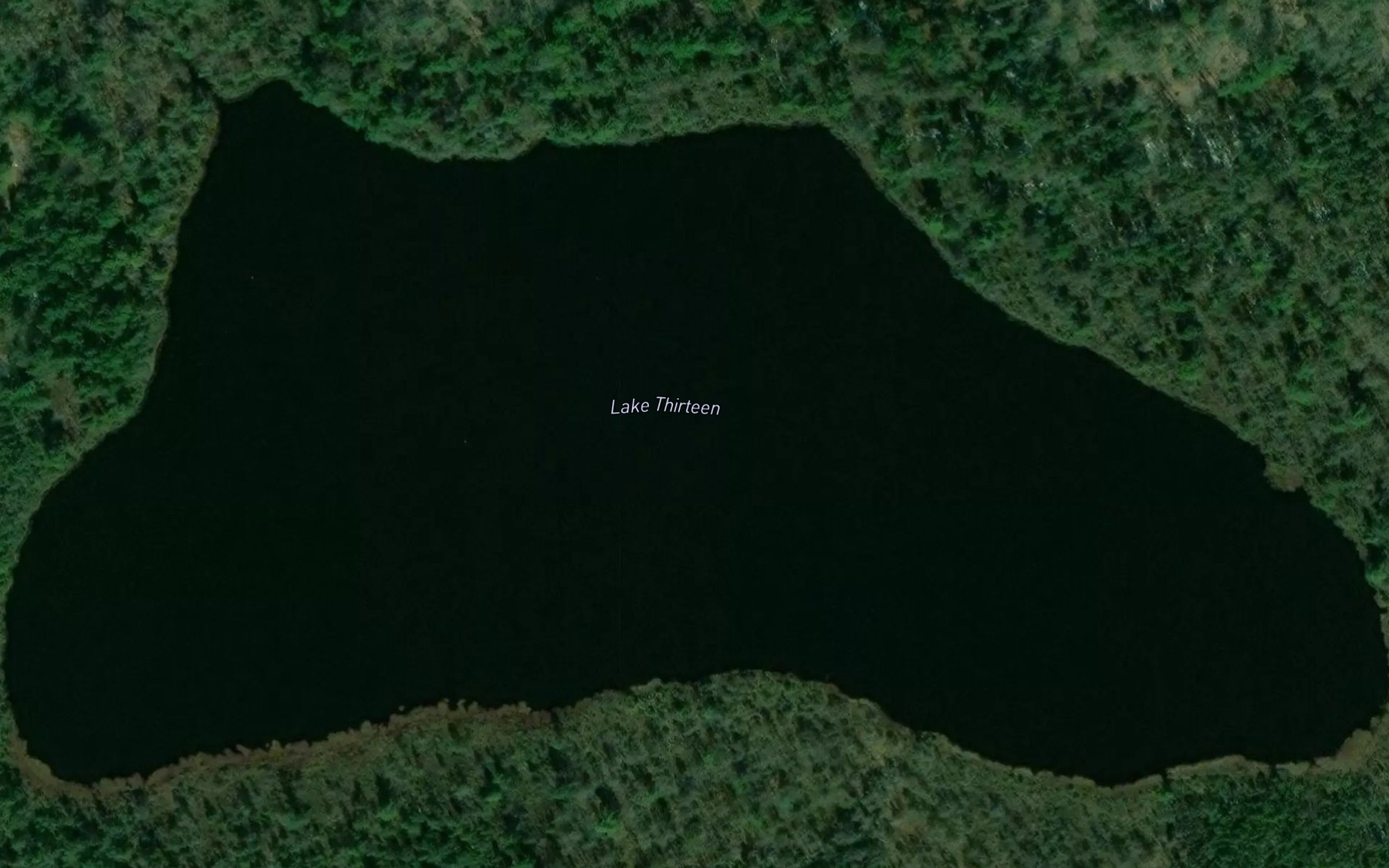 Satellite map of the Lake Thirteen