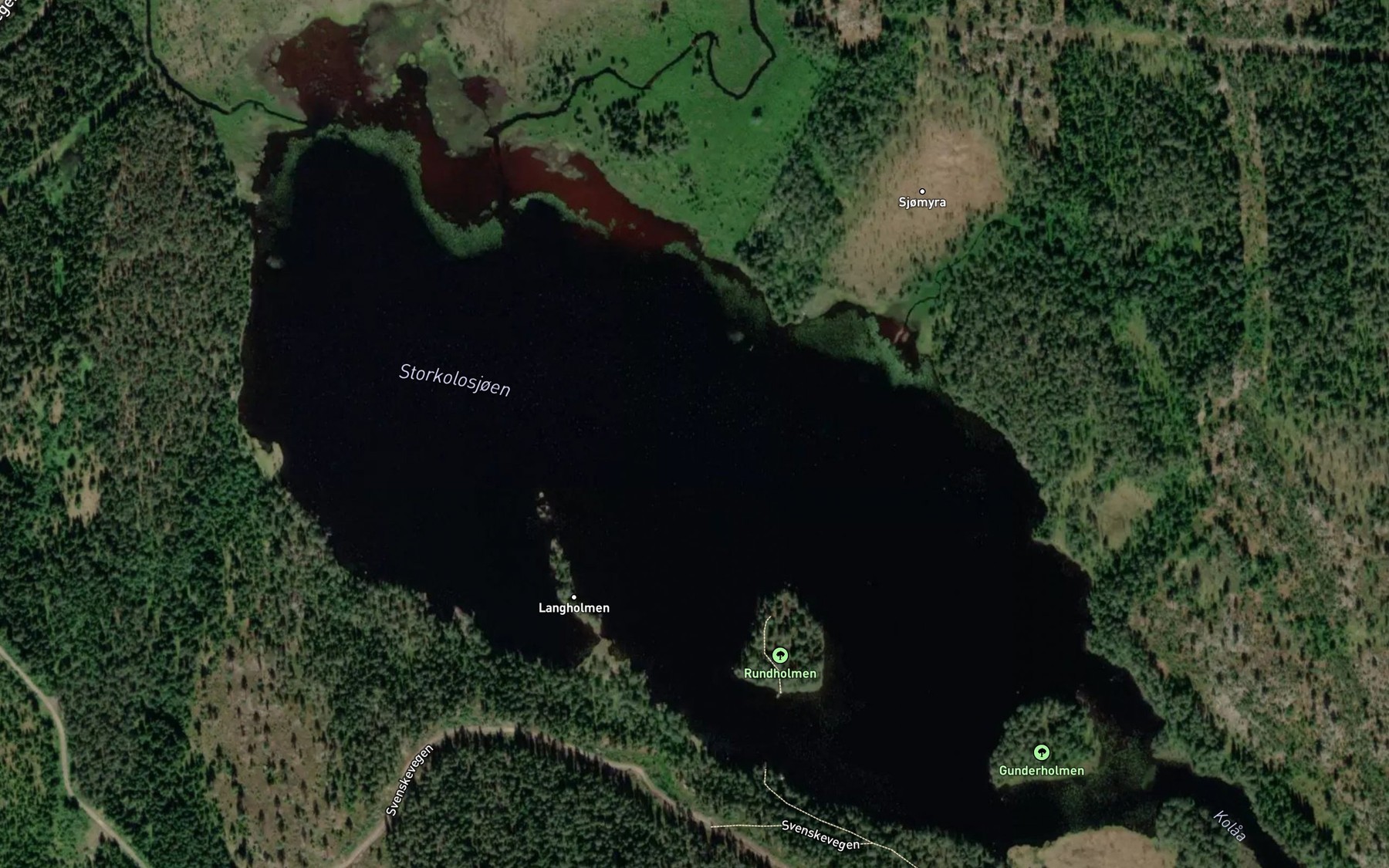 Satellite map of the Store Kolosjoen