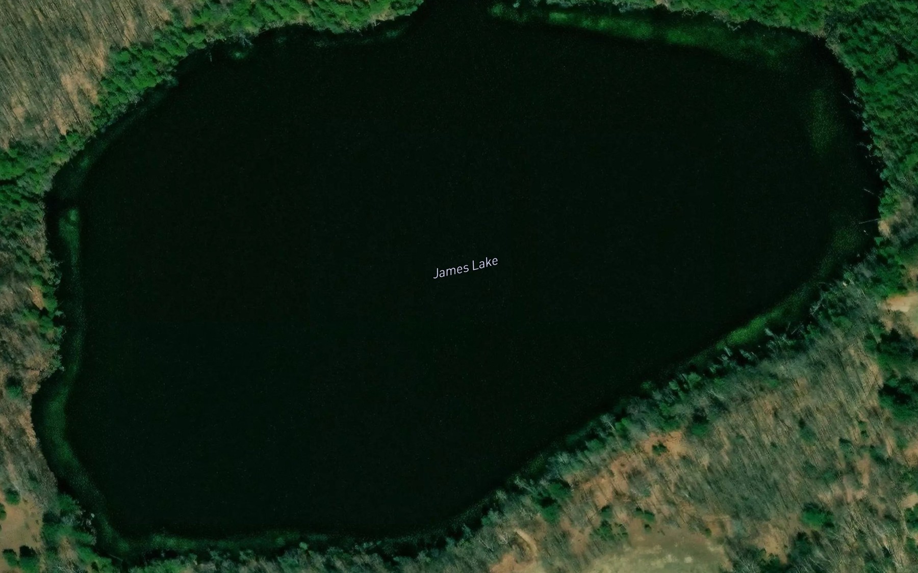 Satellite map of the James Lake
