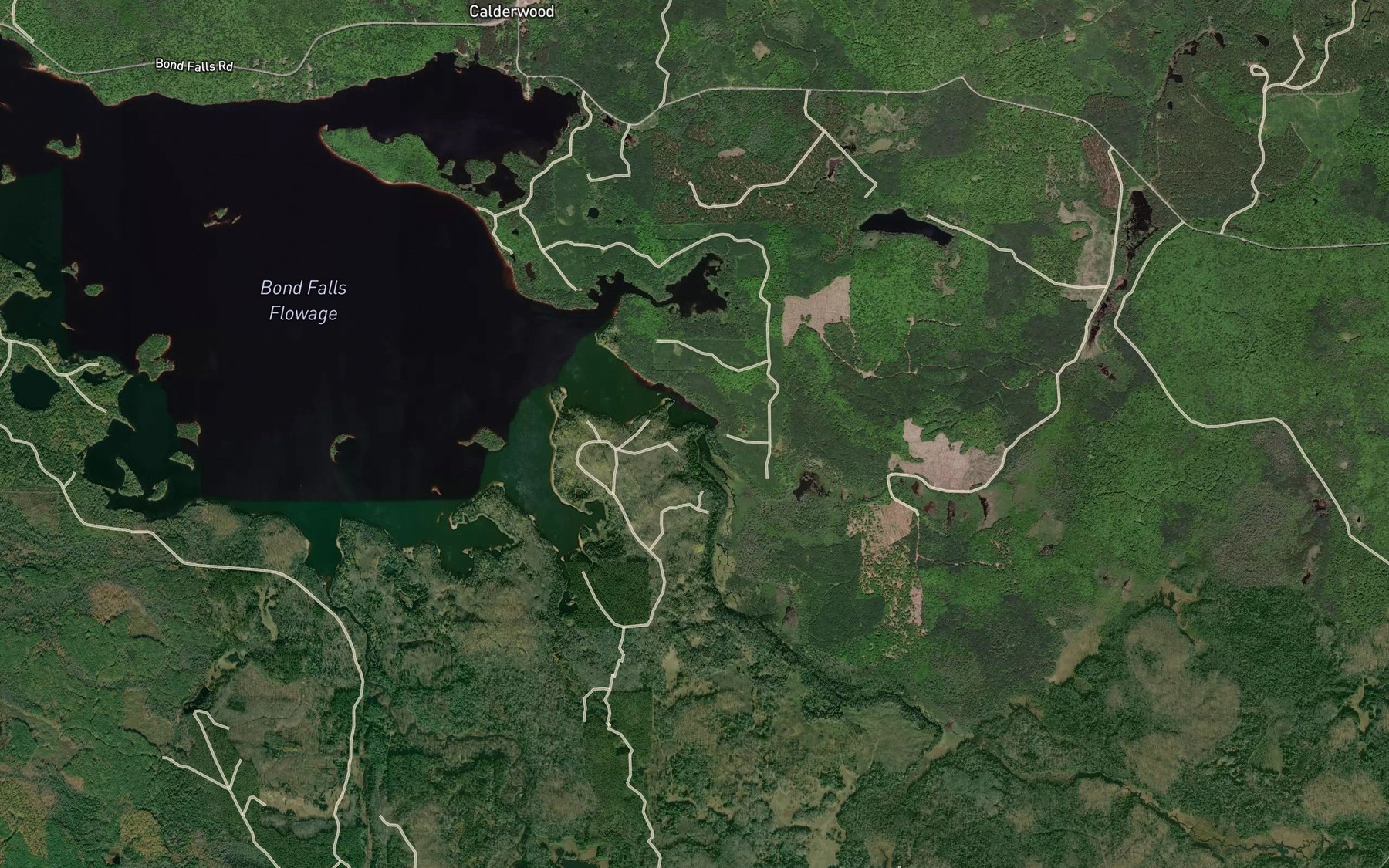 Satellite map of the Deadman Creek
