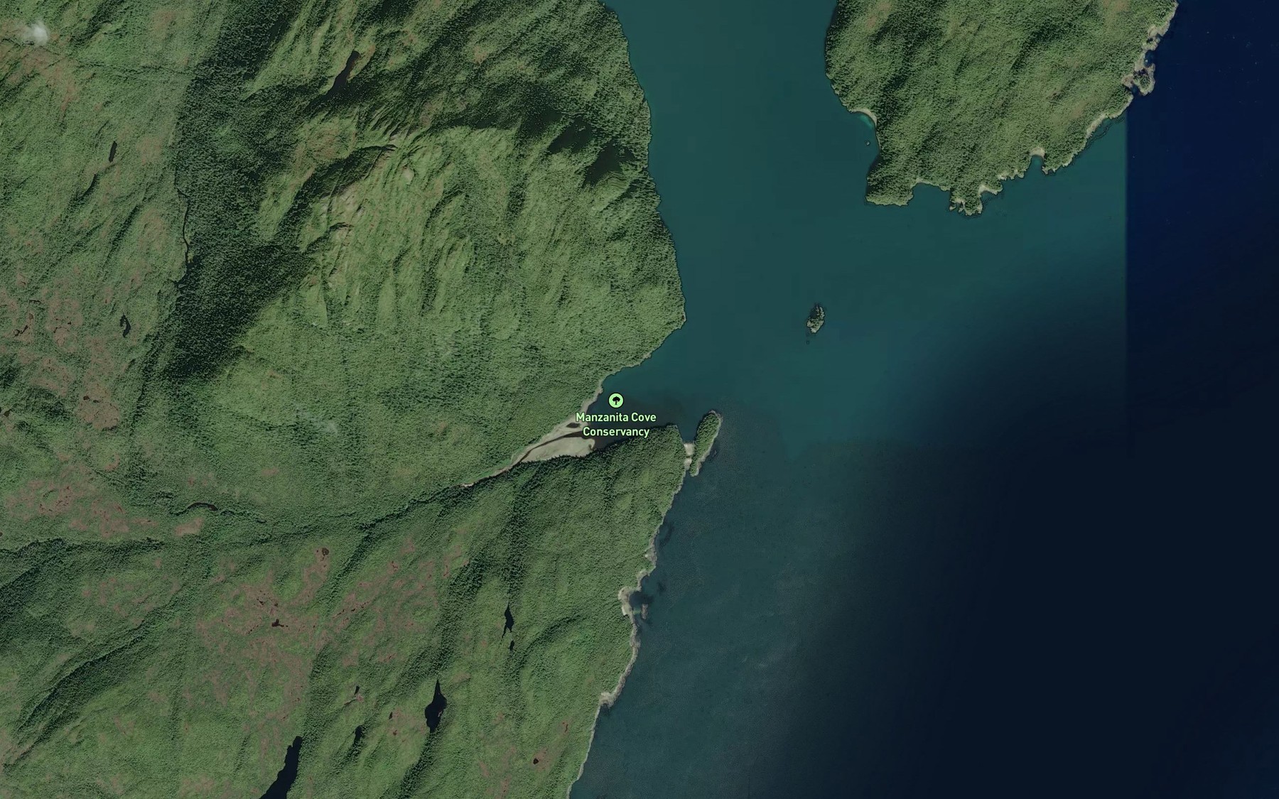 Satellite map of the Manzanita Cove