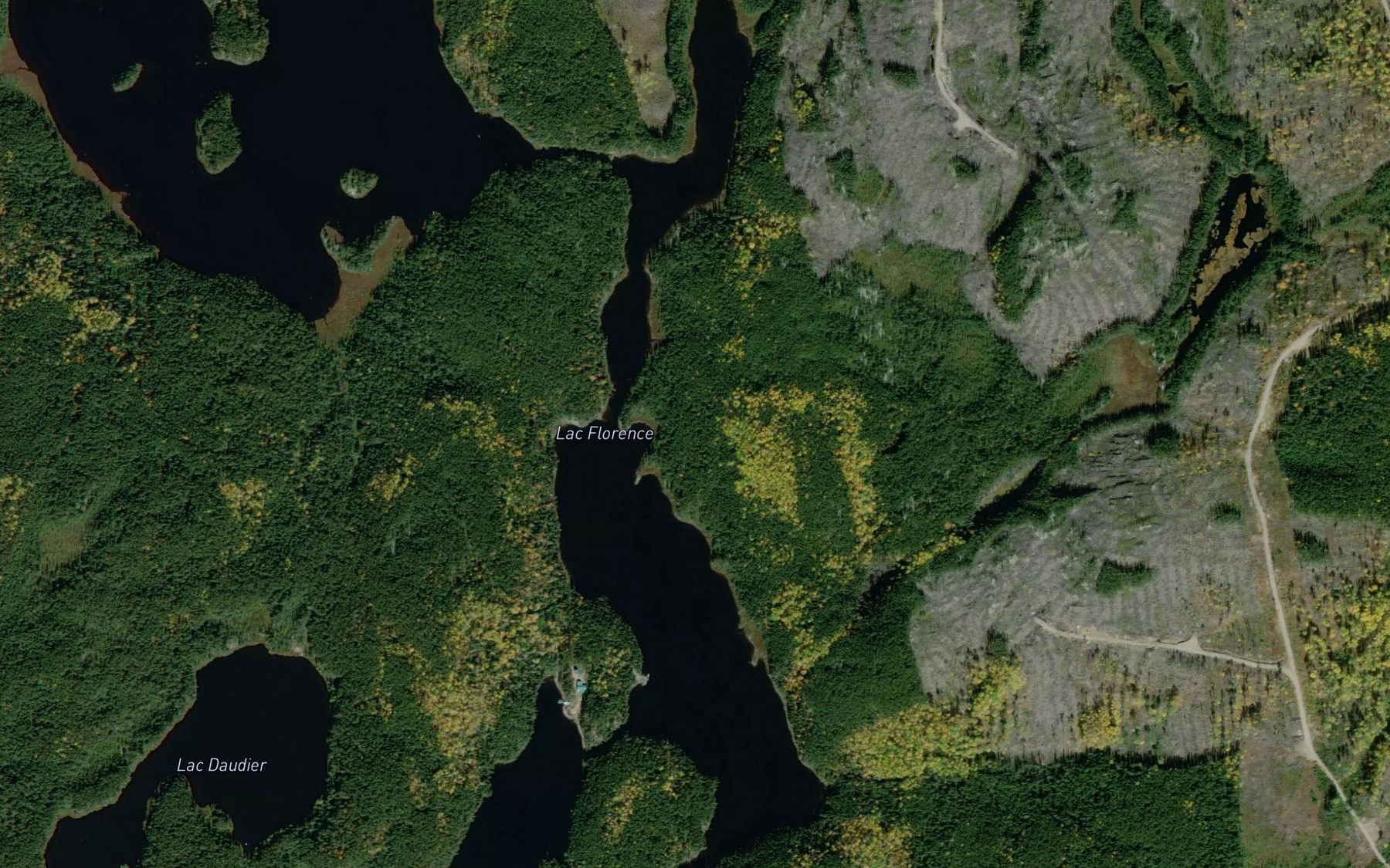 Satellite map of the Lac Florence