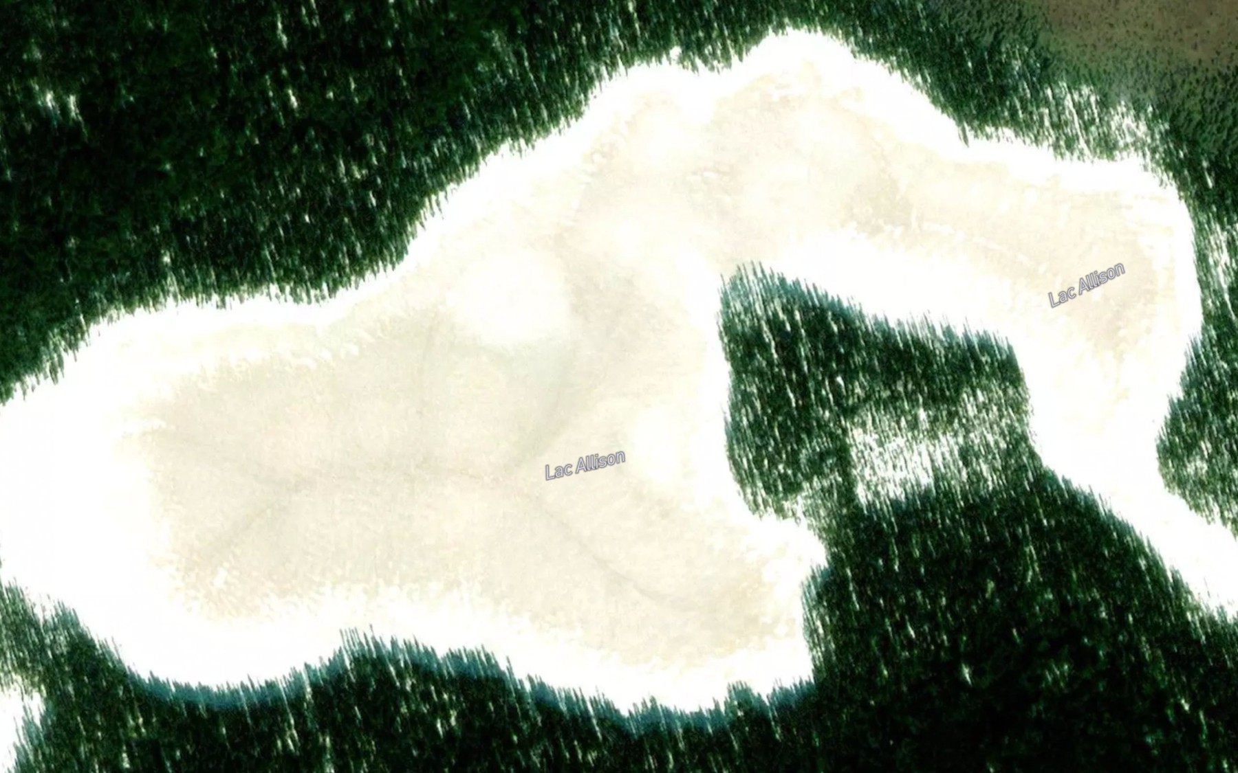 Satellite map of the Lac Allison