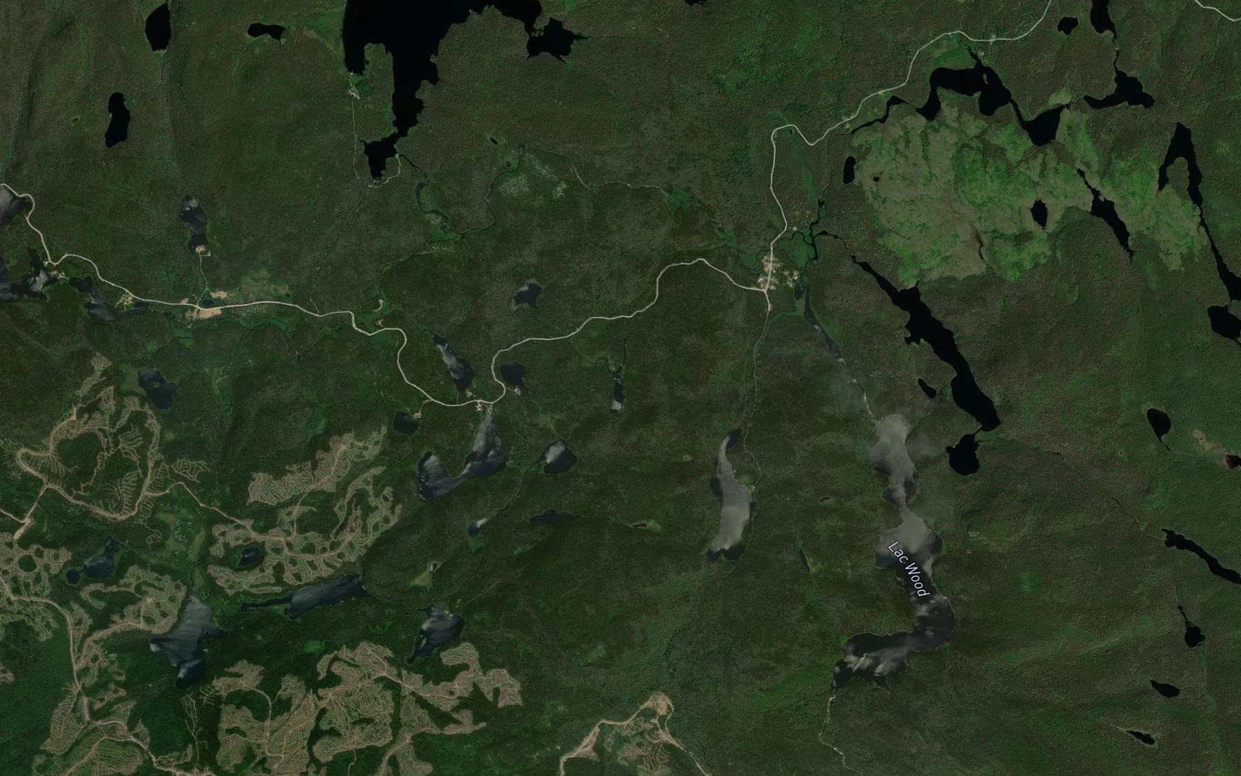 Satellite map of the Lac Jean-Luc