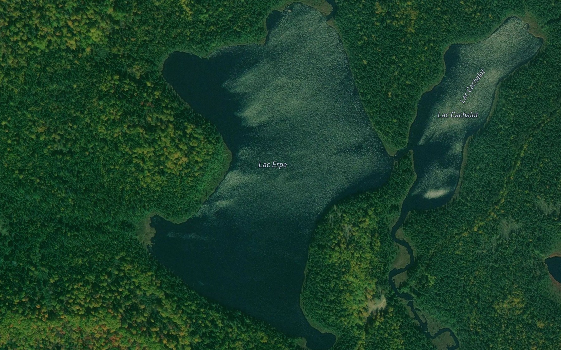 Satellite map of the Lac Erpe