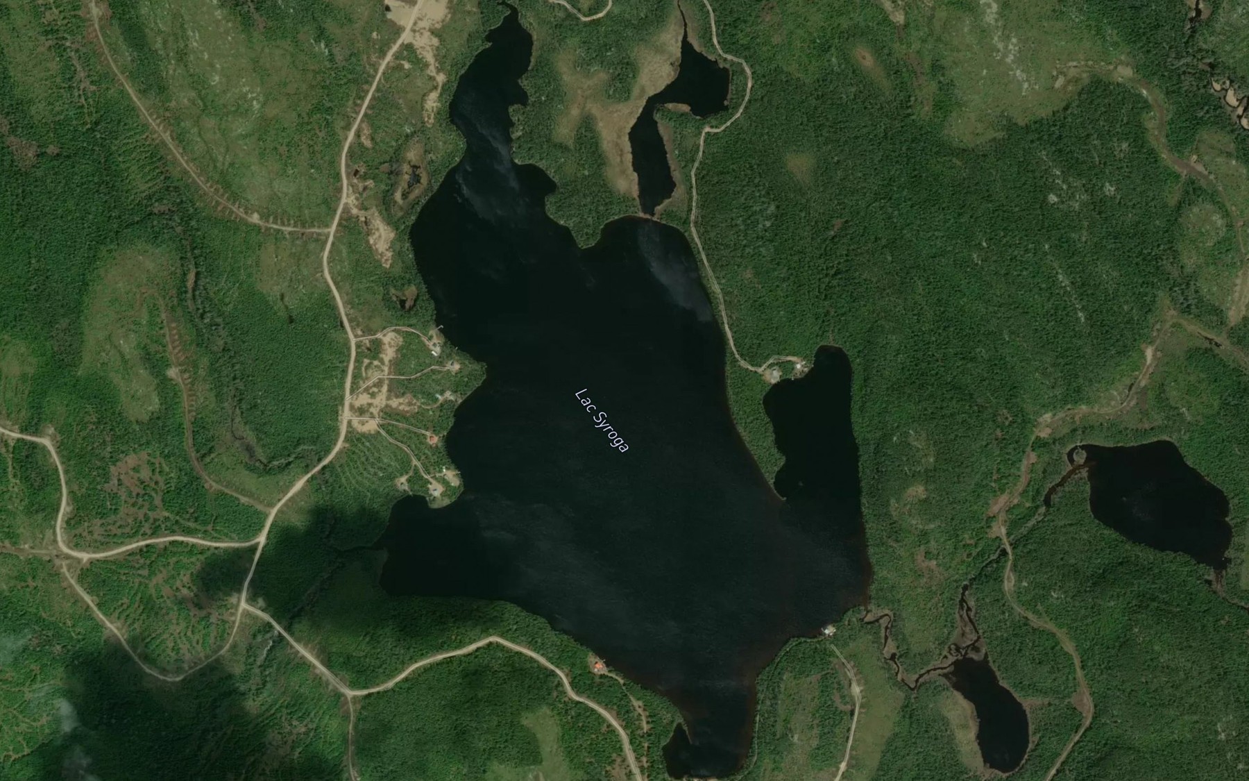 Satellite map of the Lac Syroga