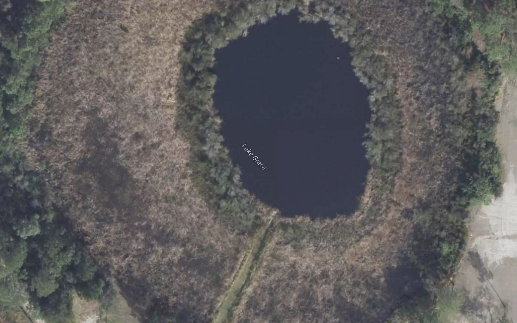 Satellite map of the Lake Grace