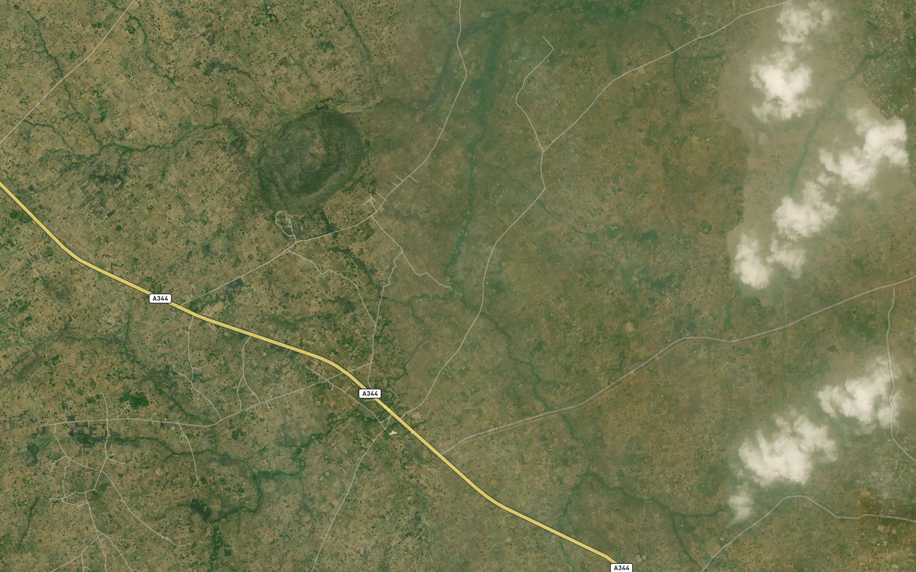 Satellite map of the River Ukyough