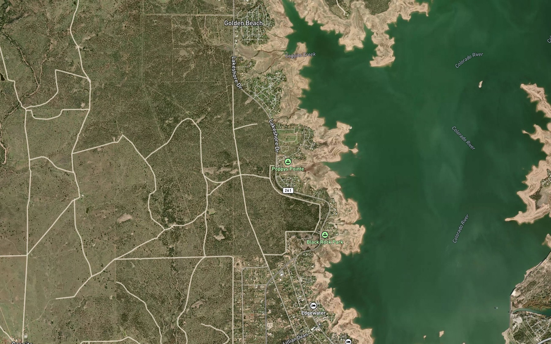 Satellite map of the Spring Creek