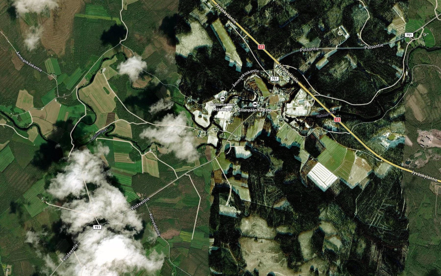 Satellite map of the Riipanoja