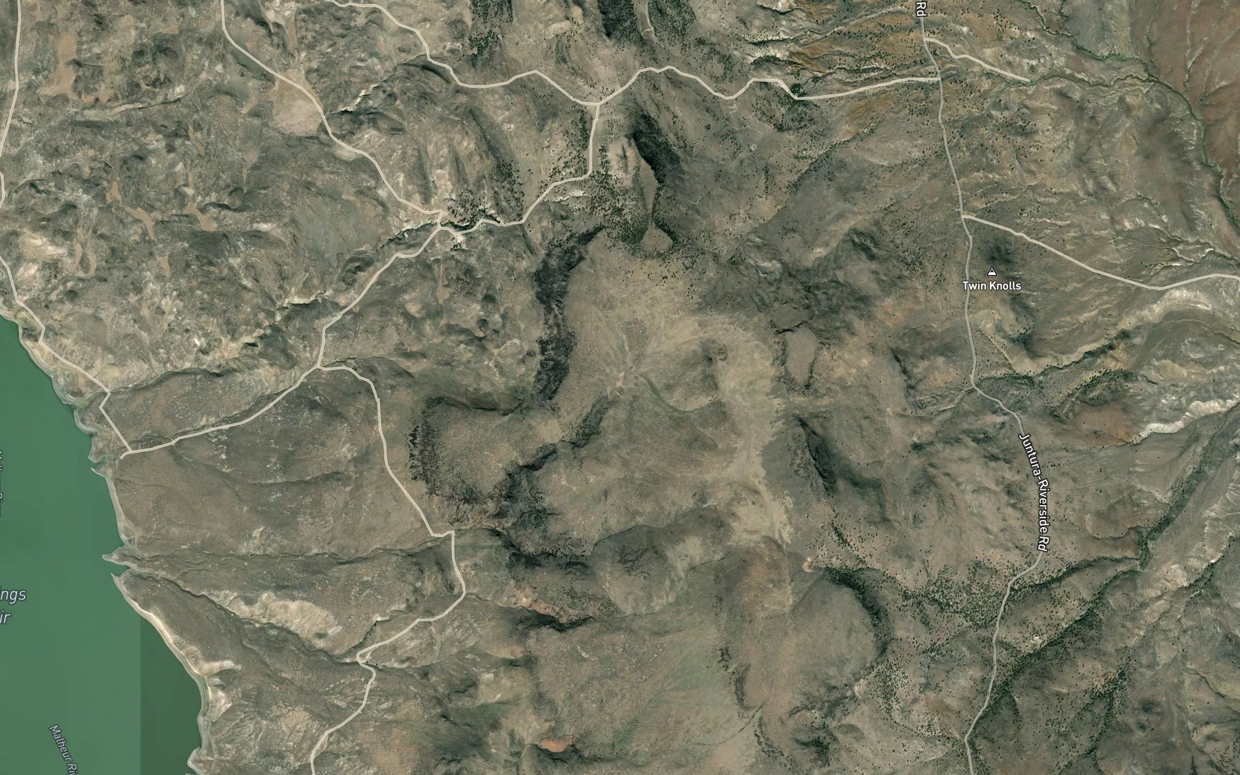 Satellite map of the Selle Gap Reservoir Number Two