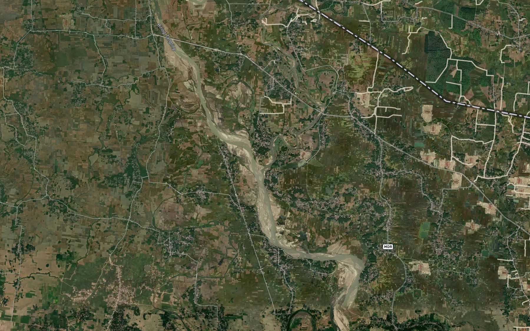 Satellite map of the Adhuwa Bajran Khola