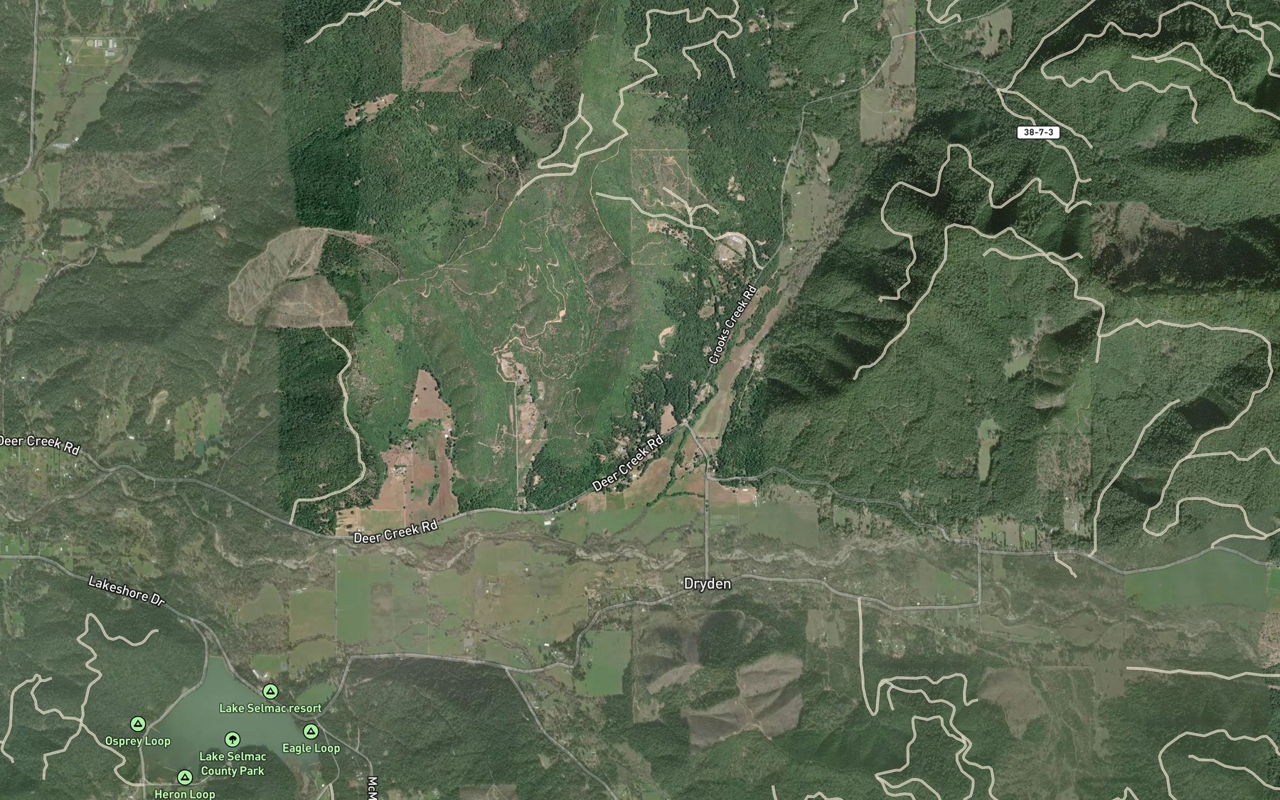 Satellite map of the Azalea Spring