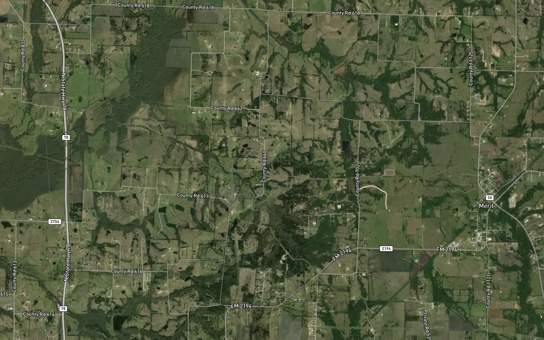Satellite map of the Soil Conservation Service Site 76 Reservoir