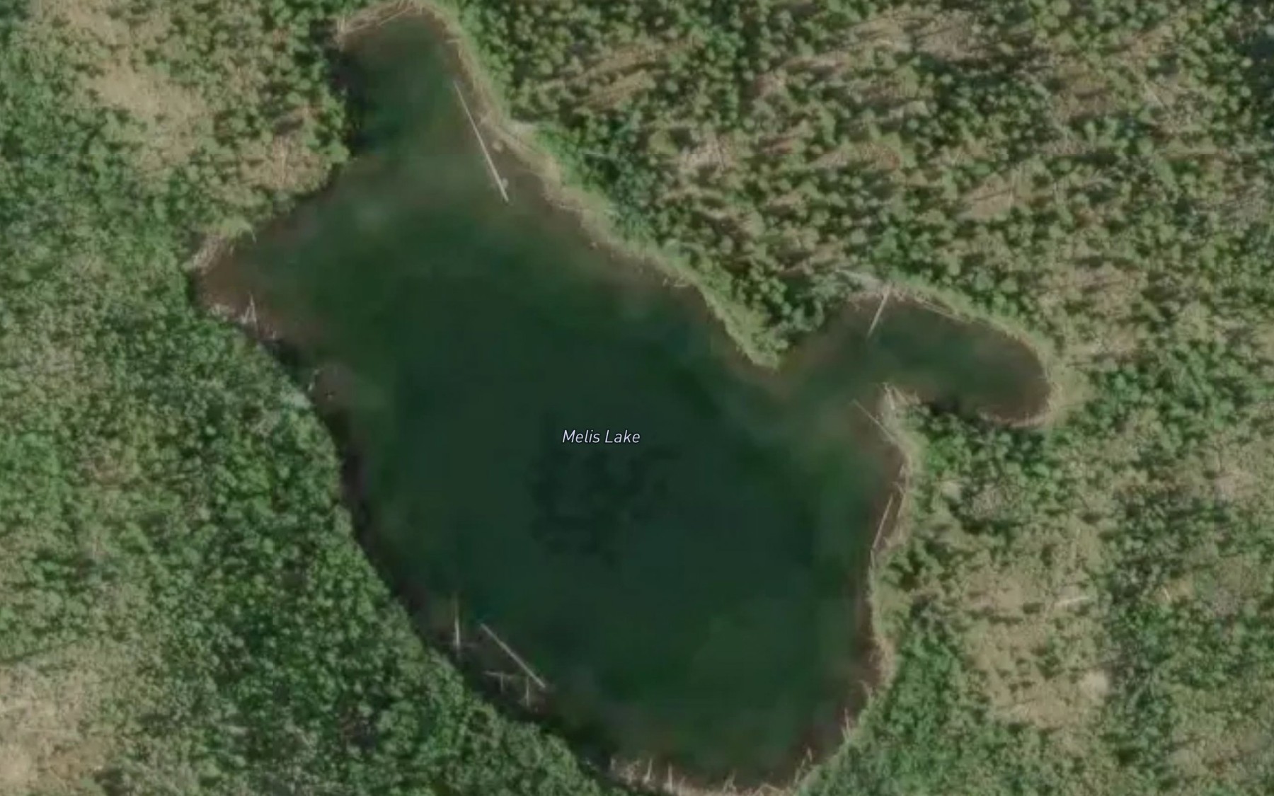 Satellite map of the Melis Lake