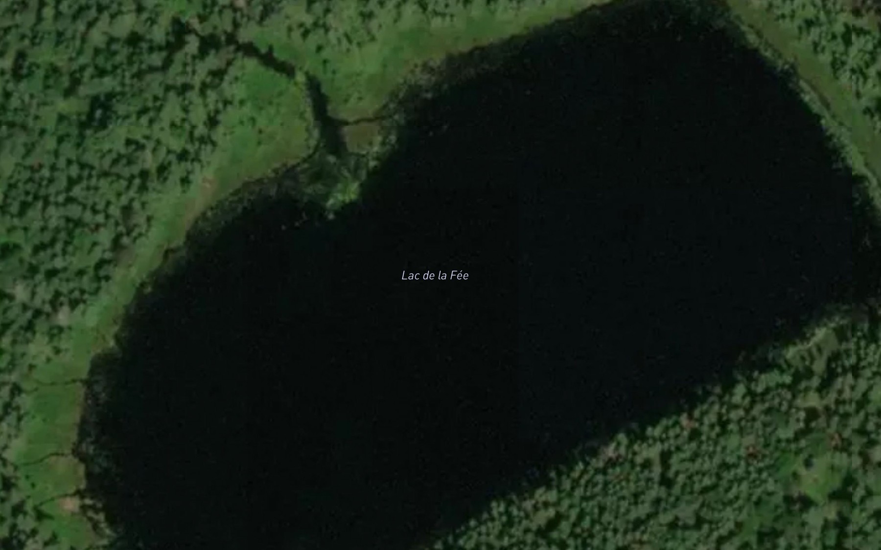 Satellite map of the Lac de la Fee