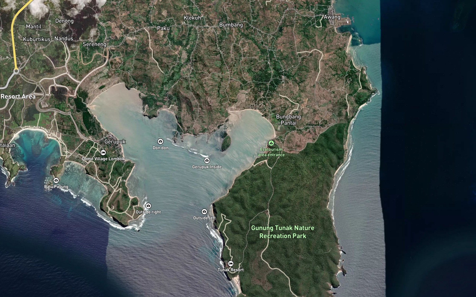 Satellite map of the Teluk Bumbang