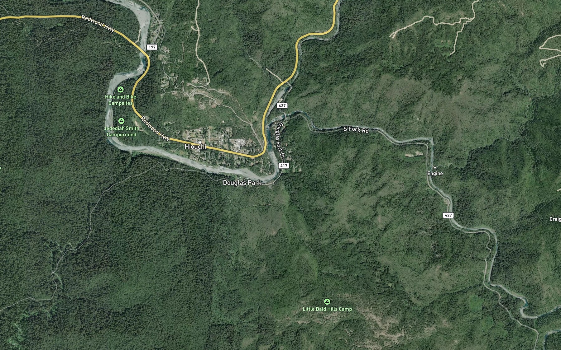 Satellite map of the Sheep Pen Creek