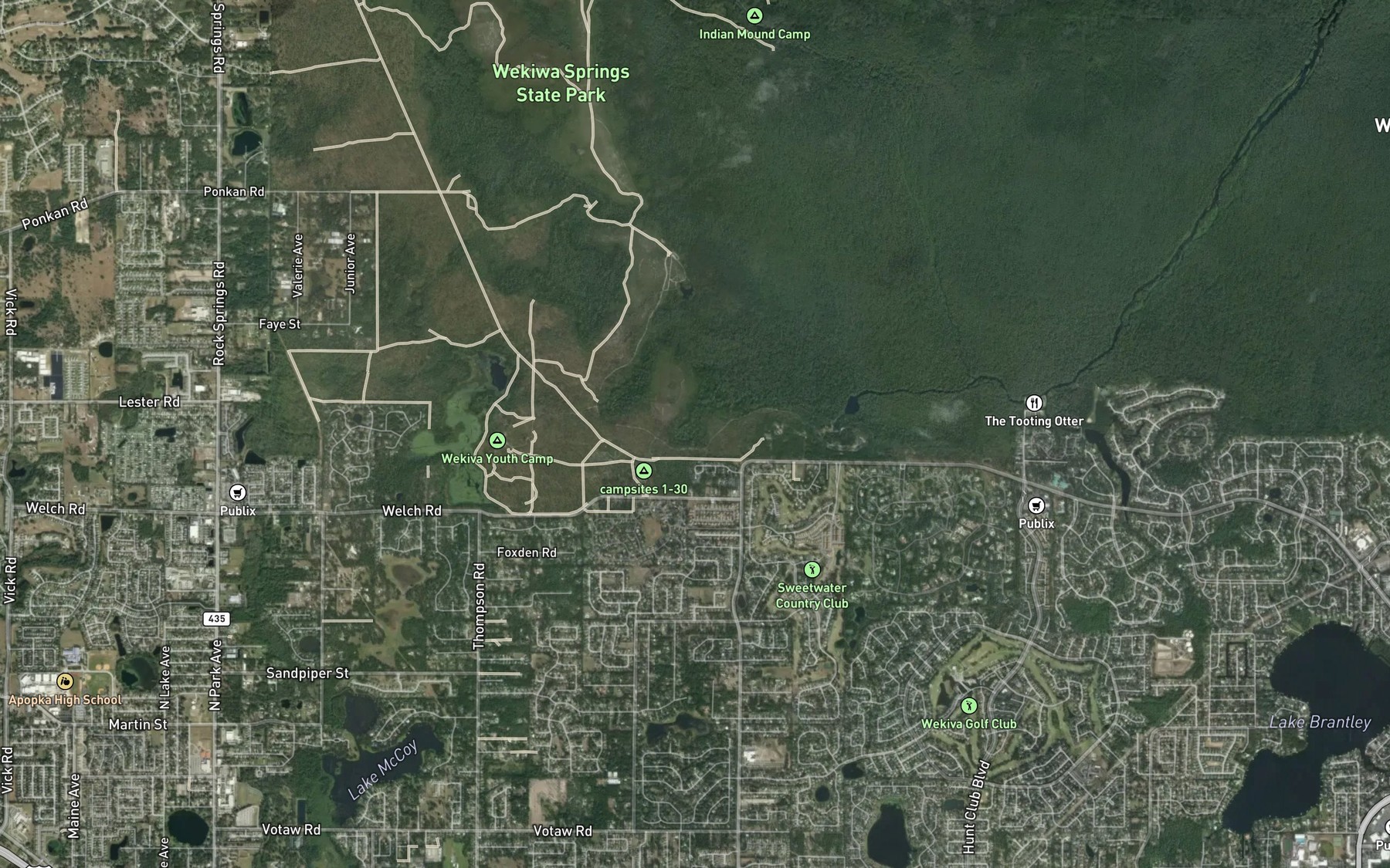 Satellite map of the Barrel Spring
