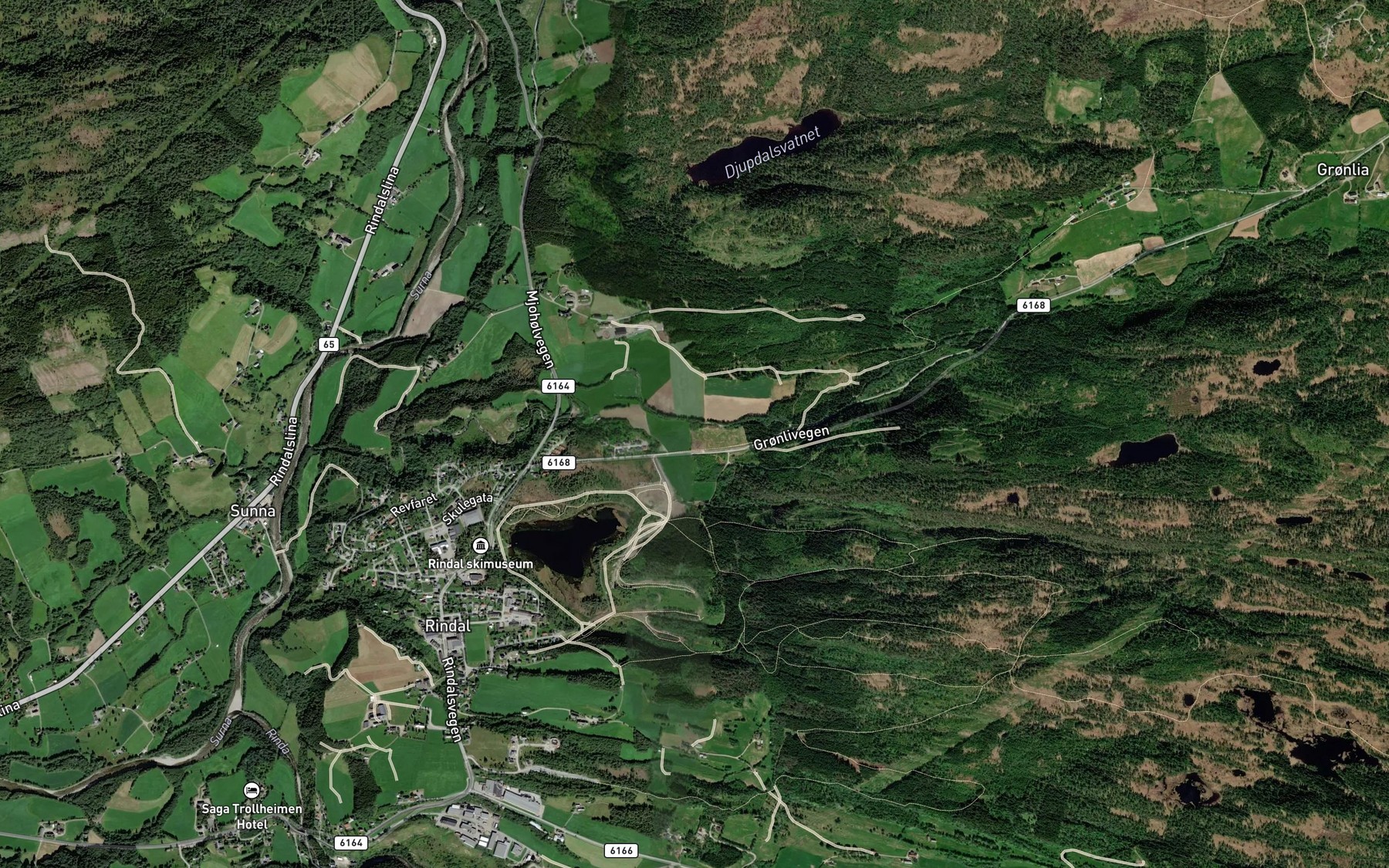 Satellite map of the Kaldvassbekken