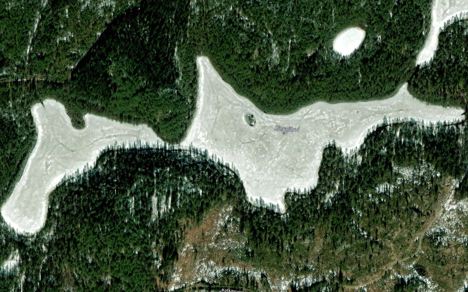 Satellite map of the Sierajarvi