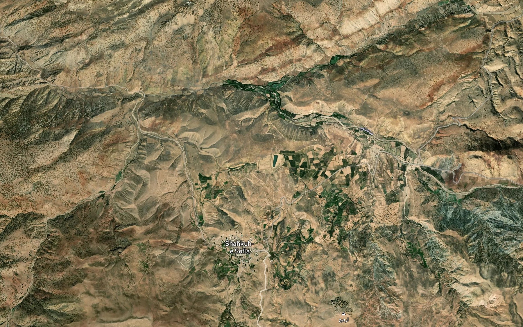 Satellite map of the Cheshmeh-ye Sar