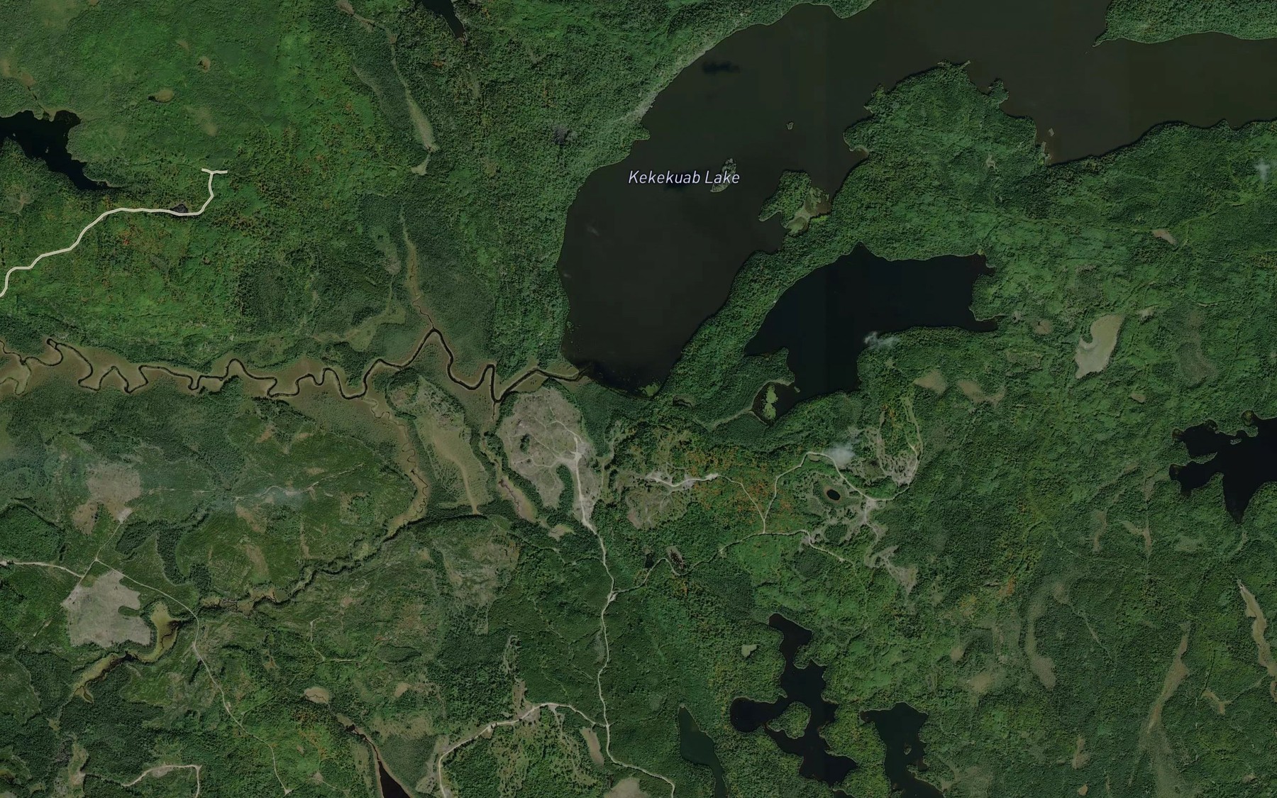 Satellite map of the Hoof Creek
