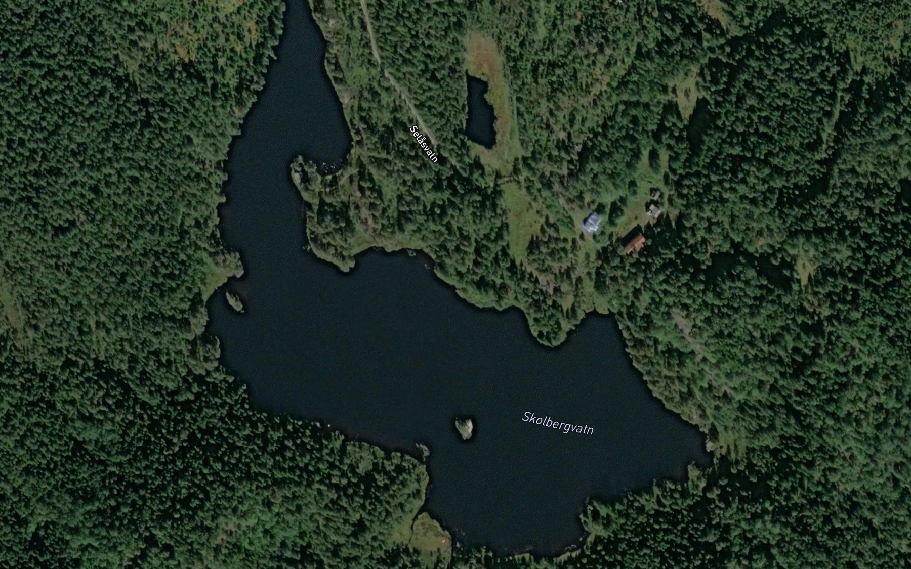 Satellite map of the Skalkergvatnet