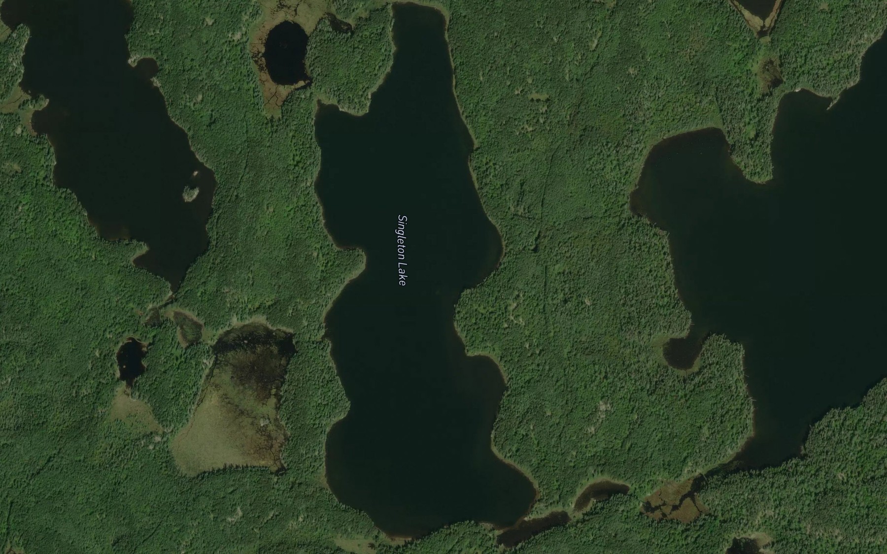 Satellite map of the Singleton Lake