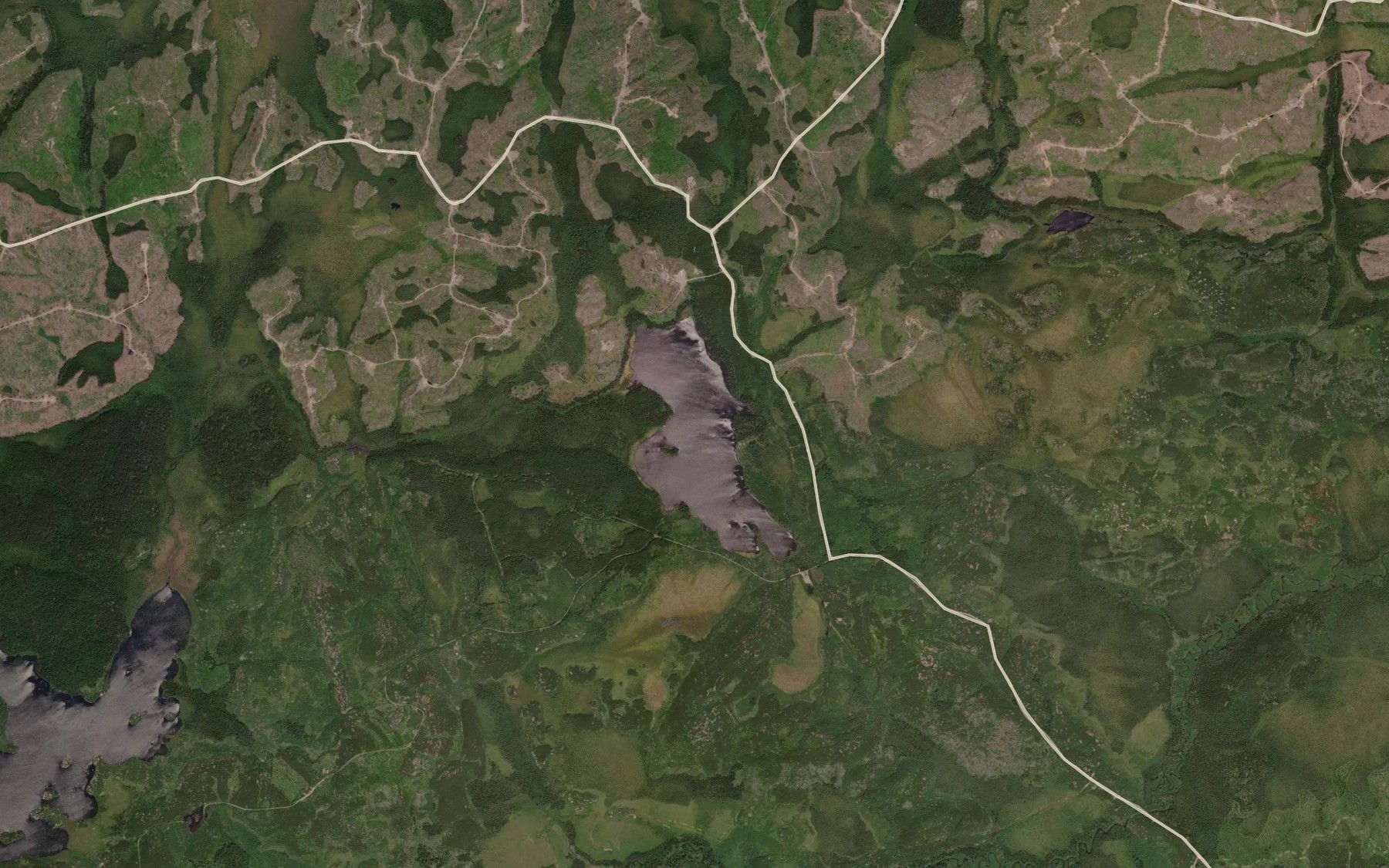 Satellite map of the Koster Lake