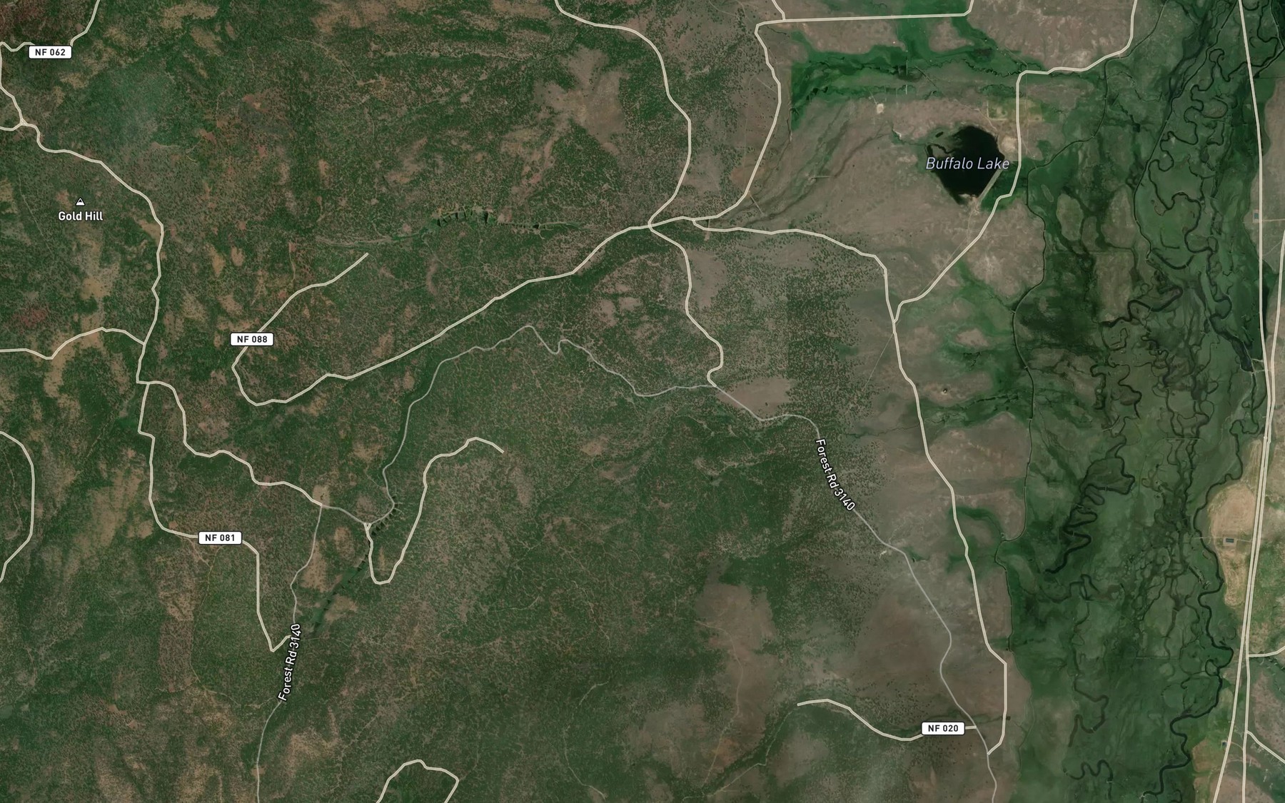 Satellite map of the Owen Spring