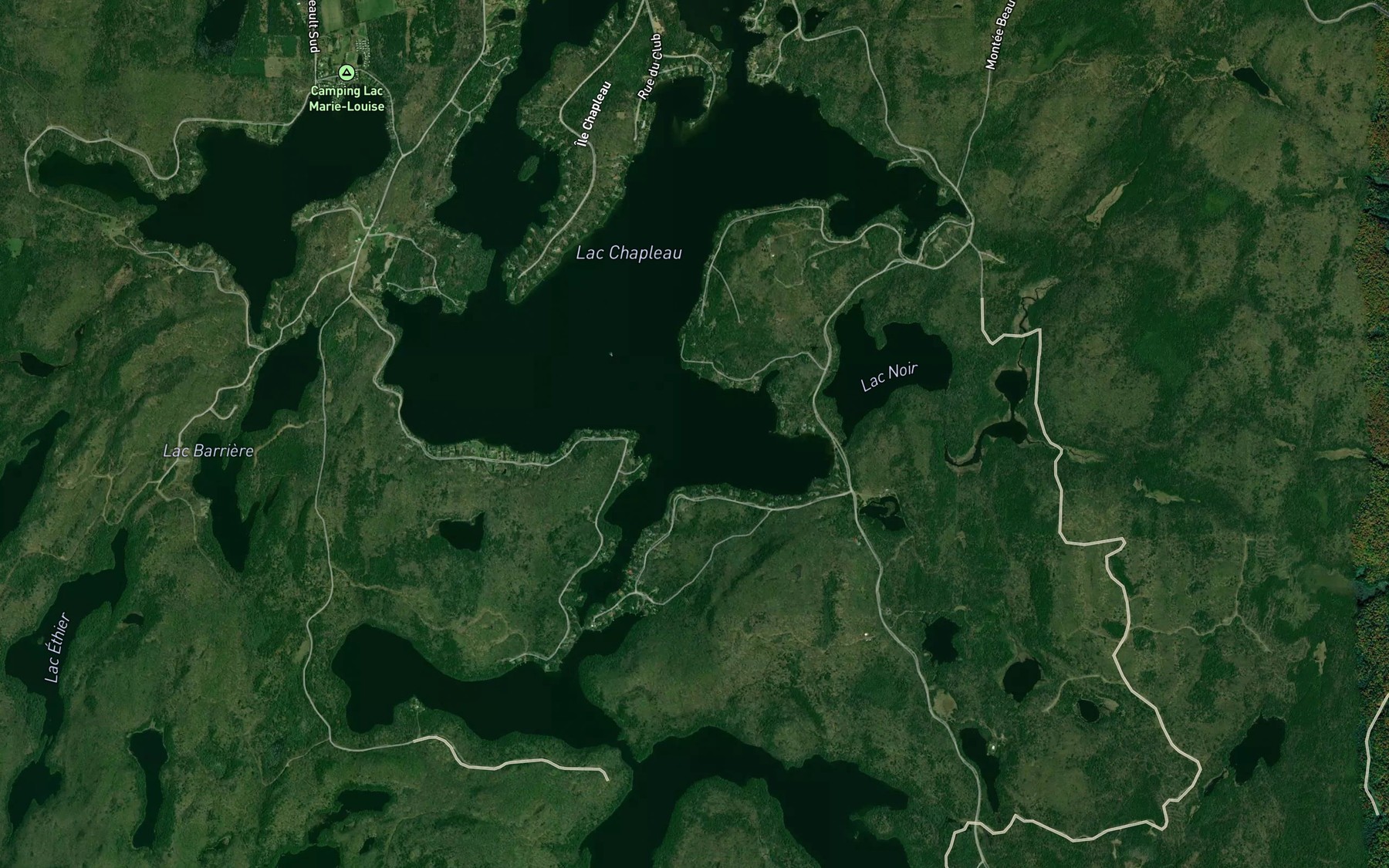 Satellite map of the Baie de la Dame