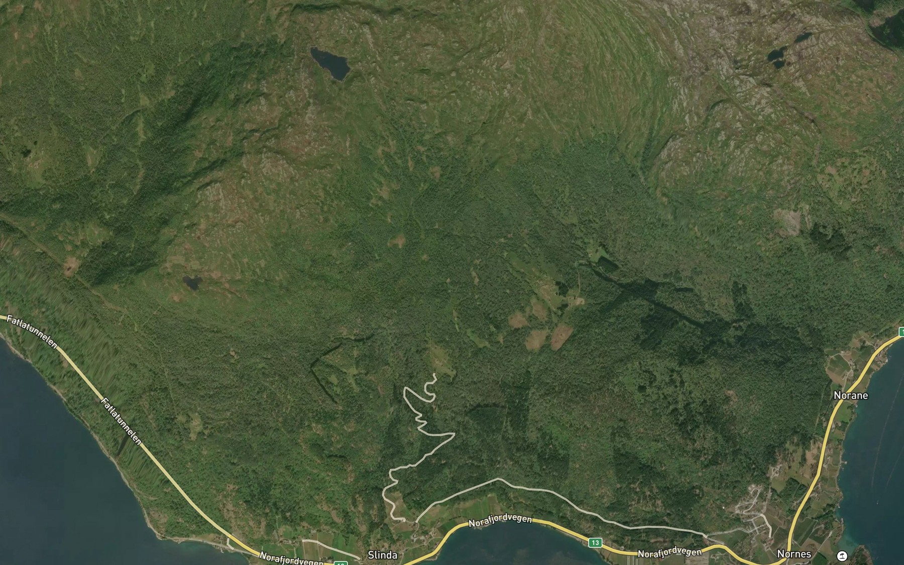 Satellite map of the Krokelvi
